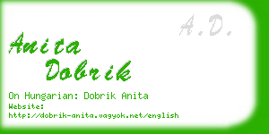 anita dobrik business card